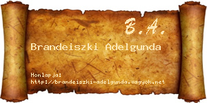 Brandeiszki Adelgunda névjegykártya