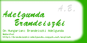 adelgunda brandeiszki business card